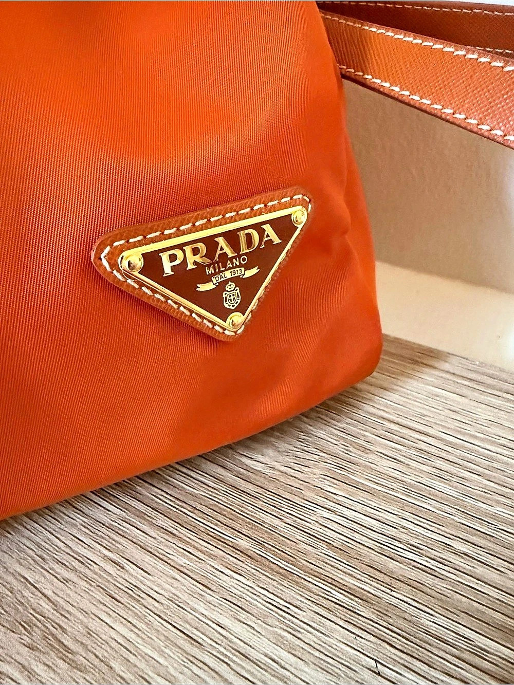 Prada Nylon Travel Bag in Orange NWT - Picture 3 of 16
